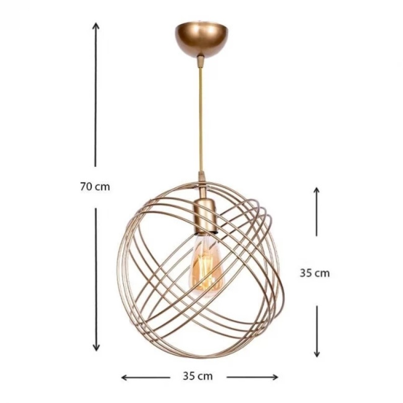 Φωτιστικό οροφής Art Maison Λατσίδα - Gold 35x35x70εκ.) Φωτιστικό οροφής Art Maison Λατσίδα - Gold 35x35x70εκ.)