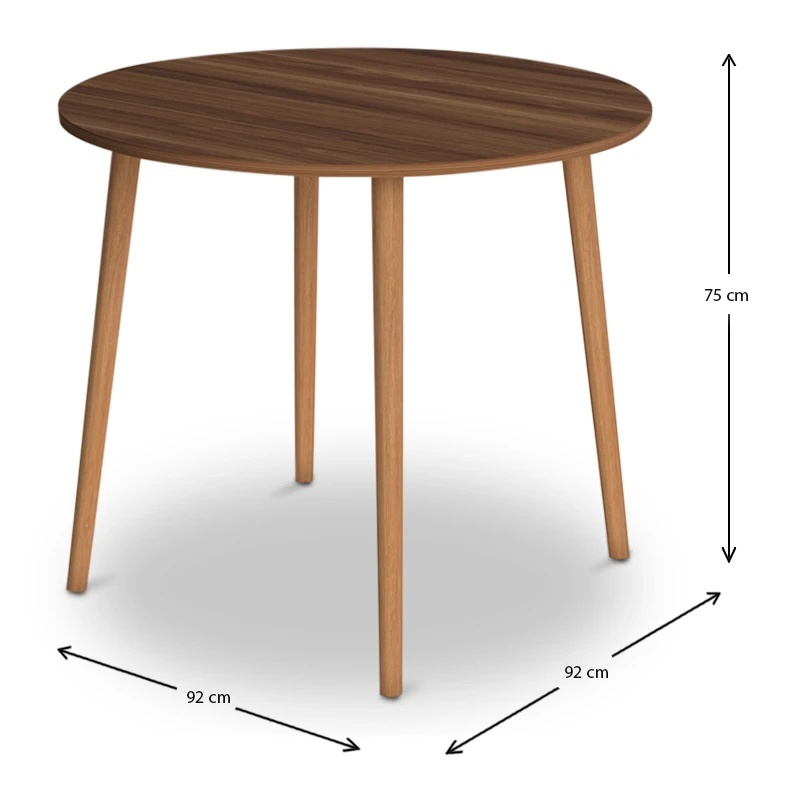 Τραπέζι Art Maison ΚΑΡΠΑΘΟΣ - Walnut (92x92x75εκ.)