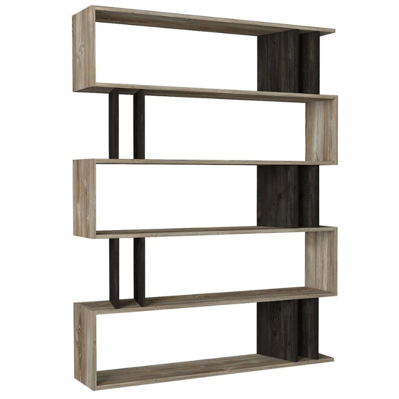 Βιβλιοθήκη Art Maison Honesty Sonoma/Wenge Μοριοσανίδα/Μελαμίνη 122x26x159cm Βιβλιοθήκη Art Maison Honesty Sonoma/Wenge Μοριοσανίδα/Μελαμίνη 122x26x159cm