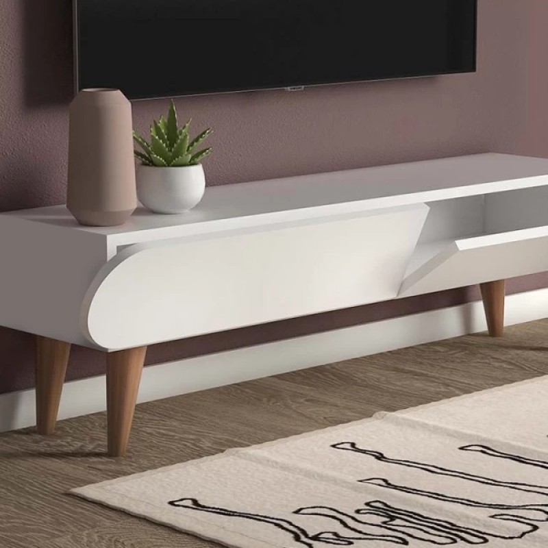 Έπιπλο τηλεόρασης Art Maison Ερμούπολη - White (120x30x40εκ.)