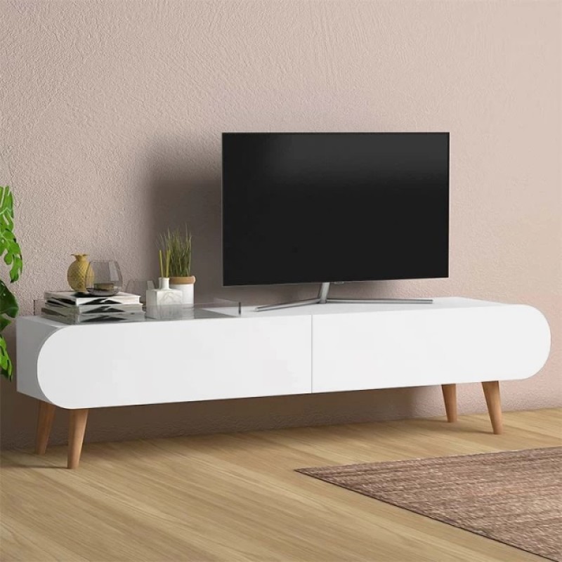 Έπιπλο τηλεόρασης Art Maison Ερμούπολη - White (120x30x40εκ.)
