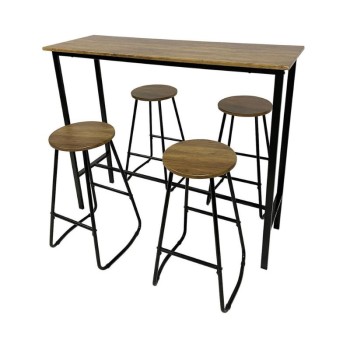Σετ Μπαρ Εξωτερικού Χώρου Art Maison Beaver Pub Ανθρακί / Antique Brown 5τμχ