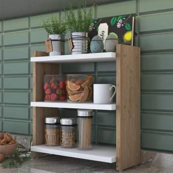 Ραφιέρα Art Maison Villavallelonga - Wallnut White (43.5x15x45εκ.)