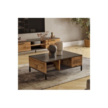 Τραπέζι σαλονιού Art Maison Μανφρεντόνια - Charcoal Walnut (90x60x33εκ)