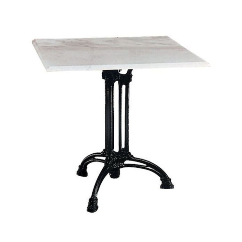 Τραπέζι Art Maison Kaffir για Μικρούς Εξωτερικούς Χώρους Μαρμάρινο με Σκελετό από Μαντέμι Λευκό 70x70x74εκ.