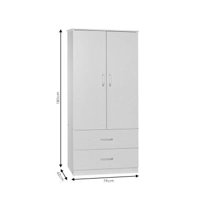 Ντουλάπα δίφυλλη Art Maison Λιβόρνο - White (79x42x180εκ.) Ντουλάπα δίφυλλη Art Maison Λιβόρνο - White (79x42x180εκ.)