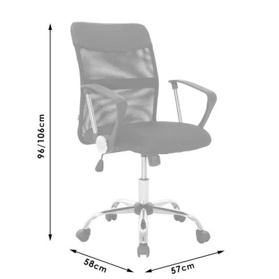 Καρέκλα Γραφείου Art Maison Lacespine 57x58x96-106cm Black-Red