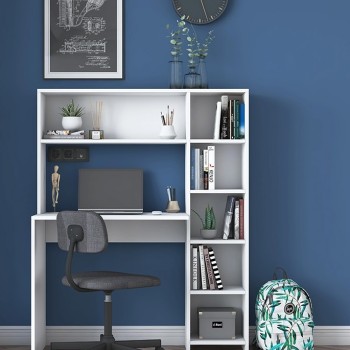 Γραφείο εργασίας Art Maison Volturino - White (113x40x142εκ.)