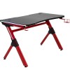 Γραφείο Gaming Art Maison Flannel Μαύρο/Κόκκινο Ξύλο/Μέταλλο 120x65x75cm