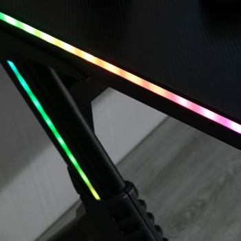 Γραφείο Gaming Art Maison Flannel Μαύρο/Κόκκινο Ξύλο/Μέταλλο 120x65x75cm