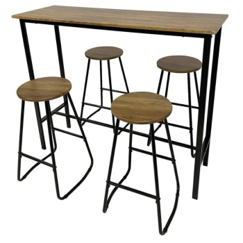 Σετ Μπαρ Art Maison Larkspur Εξωτερικού Χώρου Pub Ανθρακί / Antique Brown 5τμχ