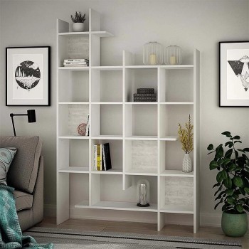 ΒΙΒΛΙΟΘΗΚΗ ART MAISON LONDRINA - WHITE (122x25,5x188εκ.)