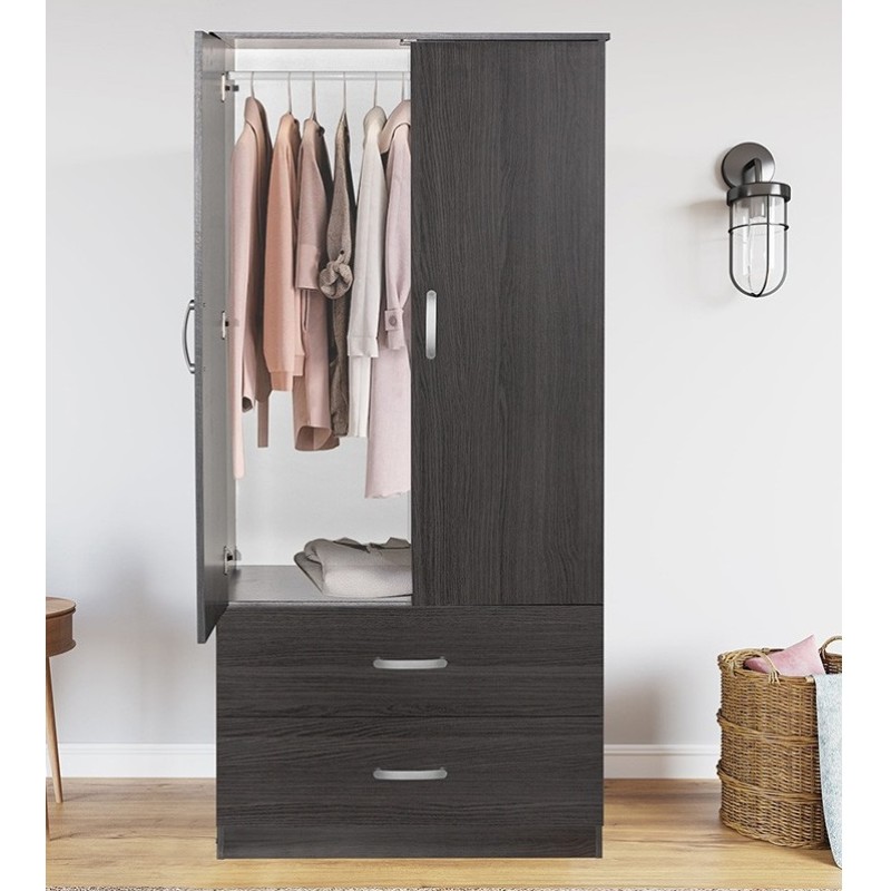 Ντουλάπα ρούχων δίφυλλη Art Maison Tokyo - Wenge (79x42x180εκ.)