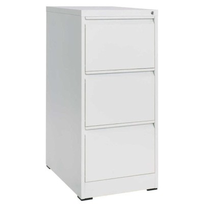 Μεταλλική Συρταριέρα Γραφείου Art Maison Tasselflower με Κλειδαριά & 3 Συρτάρια σε Λευκό Χρώμα, 62x46x103cm