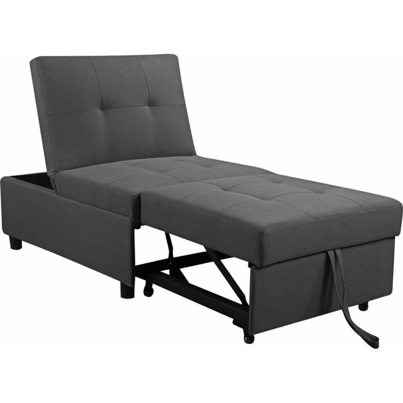 Πολυθρόνα Κρεβάτι Art Maison Lisianthus Σκούρο Γκρι 75x106x90cm