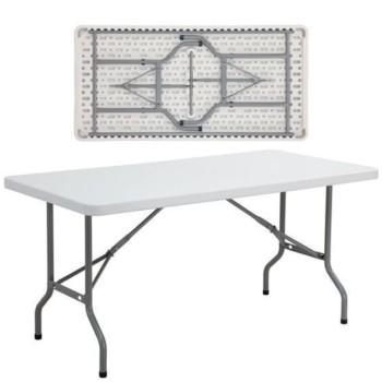 Μεταλλικό Τραπέζι Catering Art Maison Majorwort Εξωτερικού Χώρου Πτυσσόμενο Γκρι 152x76x74εκ.