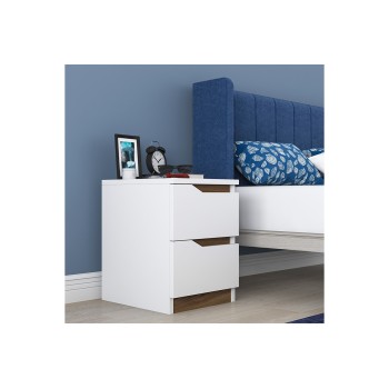 Κομοδίνο Art Maison Accumoli - White Walnut (35x40x47εκ)