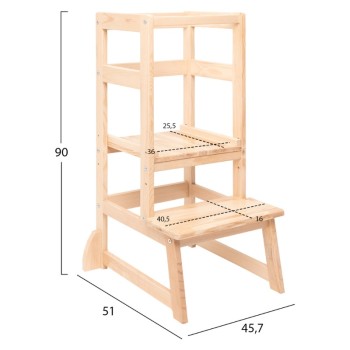 ΠΑΙΔΙΚΟΣ ΠΥΡΓΟΣ ΕΚΜΑΘΗΣΗΣ Τ.MONTESSORI ΞΥΛΙΝΟΣ ART MAISON FREESIAS ΦΥΣΙΚΟ 45,7x51x90Y εκ.