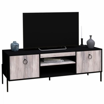 Έπιπλο Τηλεόρασης Art Maison Wakerobin 160x35x56cm Black-Smoke