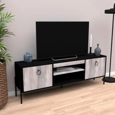 Έπιπλο Τηλεόρασης Art Maison Wakerobin 160x35x56cm Black-Smoke Έπιπλο Τηλεόρασης Art Maison Wakerobin 160x35x56cm Black-Smoke