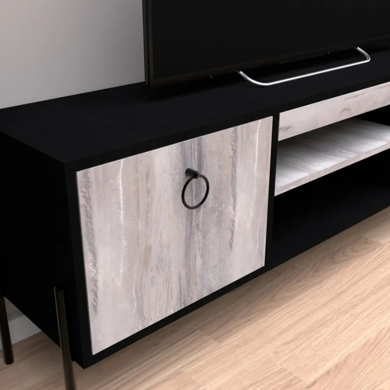 Έπιπλο Τηλεόρασης Art Maison Wakerobin 160x35x56cm Black-Smoke Έπιπλο Τηλεόρασης Art Maison Wakerobin 160x35x56cm Black-Smoke