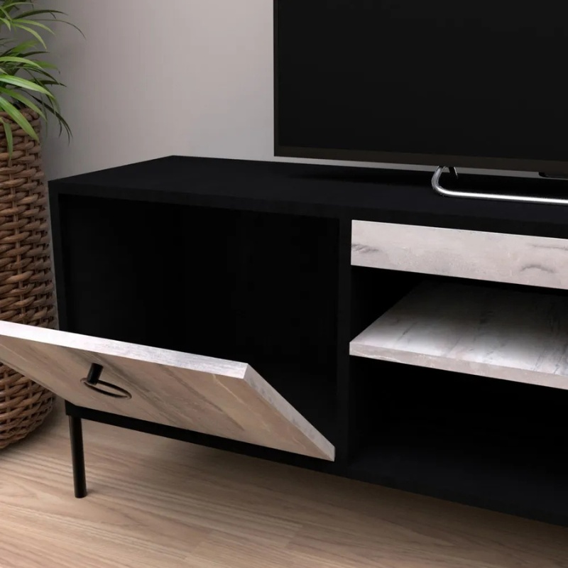 Έπιπλο Τηλεόρασης Art Maison Wakerobin 160x35x56cm Black-Smoke Έπιπλο Τηλεόρασης Art Maison Wakerobin 160x35x56cm Black-Smoke