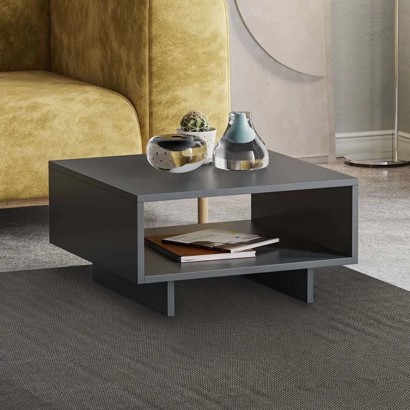 Τραπεζάκι σαλονιού Art Maison Διάπορος - Charcoal (60x60x32εκ.)