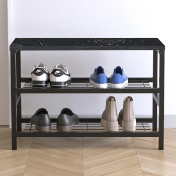 Παπουτσοθήκη Art Maison ΡΗΝΕΙΑ - Black (65x30x45εκ.)