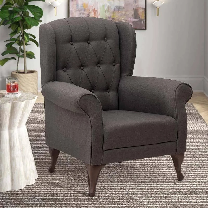 Μπερζέρα Art Maison Ohio υφασμάτινη χρώμα καφέ 91x74x107εκ. Μπερζέρα Art Maison Ohio υφασμάτινη χρώμα καφέ 91x74x107εκ.