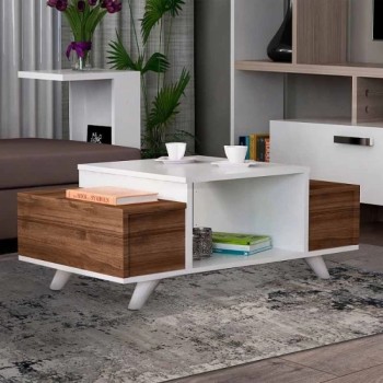 Τραπεζάκι σαλονιού Art Maison Άργος - Walnut White (90x60x43,8εκ.)