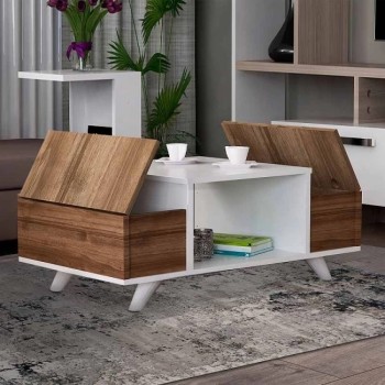 Τραπεζάκι σαλονιού Art Maison Άργος - Walnut White (90x60x43,8εκ.)
