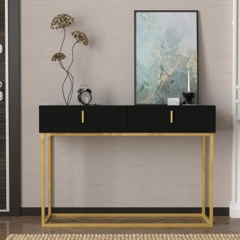 Κονσόλα Art Maison Thistle Μαύρο/Μπρονζέ Μοριοσανίδα/Μελαμίνη/Μέταλλο 120x37x84cm