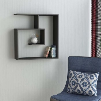 Ραφιέρα τοίχου Art Maison Pasque μελαμίνης χρώμα ανθρακί 75x22x80εκ.