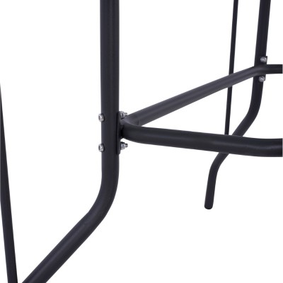 ΤΡΑΠΕΖΙ Art Maison Pacha ΜΕΤΑΛΛΙΚΟ ΣΚΟΥΡΟ ΓΚΡΙ ΜΕ ΓΥΑΛΙΝΗ ΕΠΙΦΑΝΕΙΑ 110Χ60Χ71Υεκ.