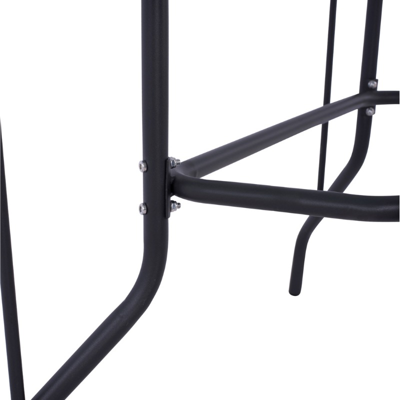 ΤΡΑΠΕΖΙ Art Maison Pacha ΜΕΤΑΛΛΙΚΟ ΣΚΟΥΡΟ ΓΚΡΙ ΜΕ ΓΥΑΛΙΝΗ ΕΠΙΦΑΝΕΙΑ 110Χ60Χ71Υεκ.