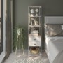 Βιβλιοθήκη Art Maison Junichi Sonoma/Λευκό Μελαμίνη/Μέταλλο 40.2x35.8x160cm
