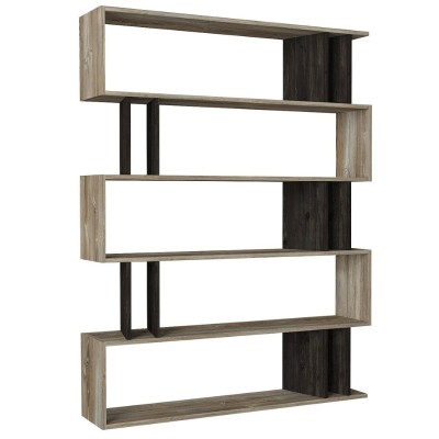 Βιβλιοθήκη Art Maison Tora Sonoma/Wenge Μοριοσανίδα/Μελαμίνη 122x26x159cm