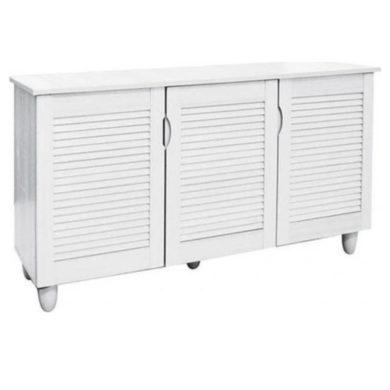 Παπουτσοθήκη Ξύλινη Art Maison Zakuro Λευκή Μ114xΠ34xΥ68cm