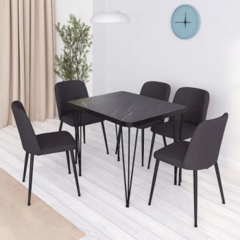 Τραπέζι Art Maison ΒΕΝΕΤΙΚΟ - Black (120x70x75εκ.)