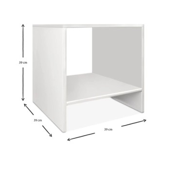 Κομοδίνο Art Maison Σπιναλόγκα - White (39x39x39εκ.)