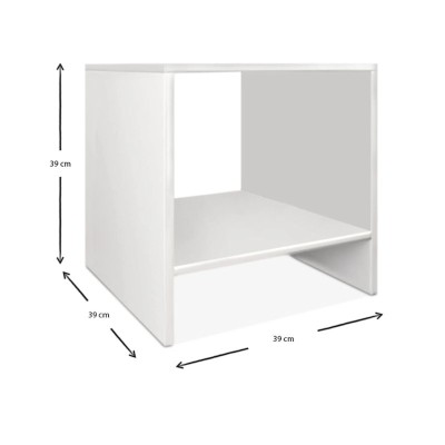 Κομοδίνο Art Maison Σπιναλόγκα - White (39x39x39εκ.)