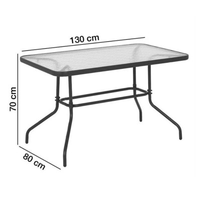 Ορθογώνιο Τραπέζι Κήπου Art Maison Peg  Μεταλλικό Καφέ 130x80x70cm