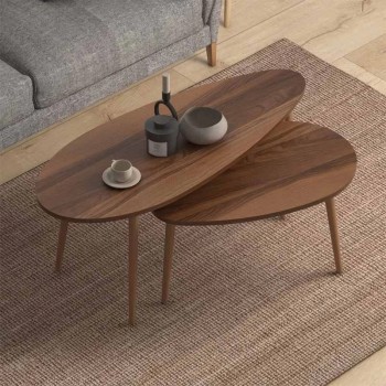 Βοηθητικά τραπεζάκια Art Maison Παξοί - Walnut 116x46x46εκ.