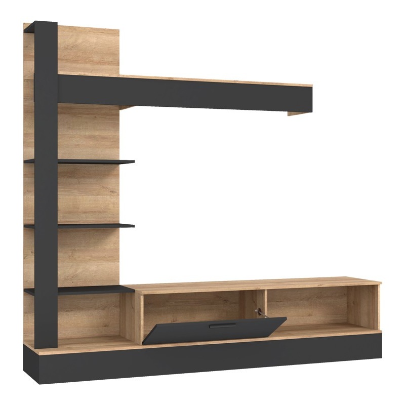 Σύνθετο σαλονιού Art Maison Forli - Black Oak (205x41.5x192εκ) Σύνθετο σαλονιού Art Maison Forli - Black Oak (205x41.5x192εκ)