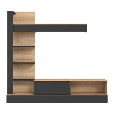 Σύνθετο σαλονιού Art Maison Forli - Black Oak (205x41.5x192εκ) Σύνθετο σαλονιού Art Maison Forli - Black Oak (205x41.5x192εκ)