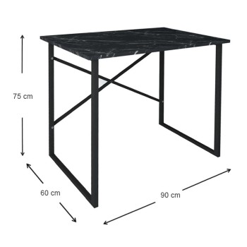 Γραφείο Art Maison ΒΑΤΟΣ - Black (90x60x75εκ.)