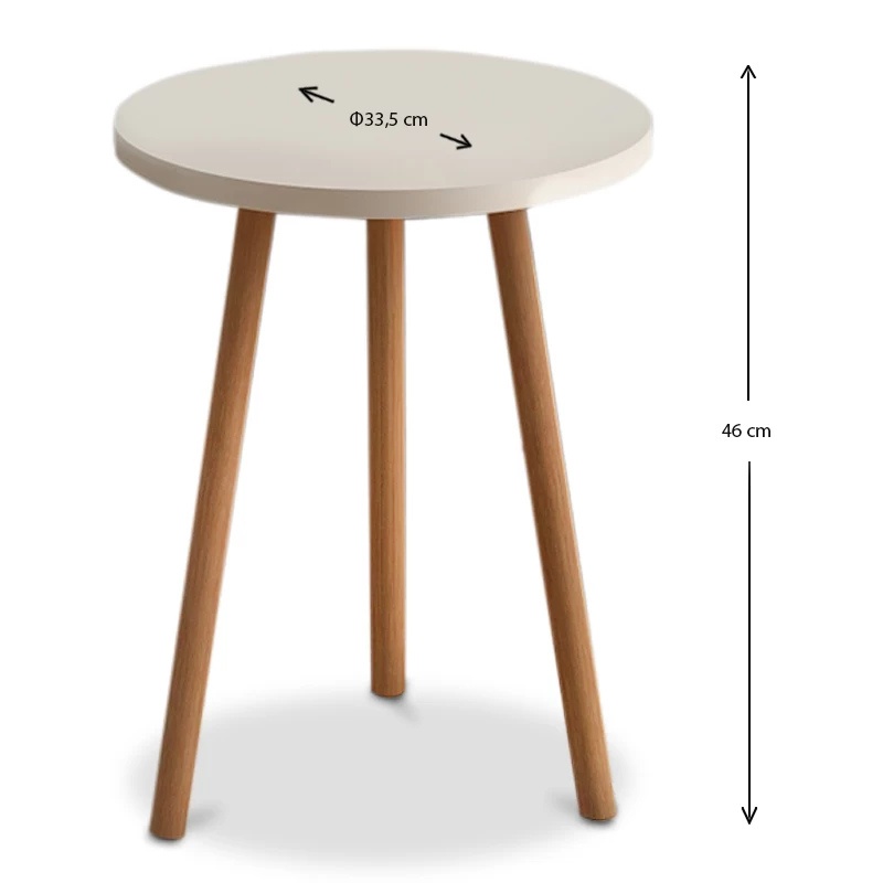 Βοηθητικό τραπεζάκι Art Maison Κέρος - Cream (33,5x33,5x46εκ.)