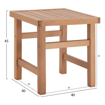 ΣΚΑΜΠΩ-ΤΡΑΠΕΖΑΚΙ ART MAISON SHUN ΦΥΣΙΚΟ ΕΜΠΟΤΙΣΜΟΥ 40Χ40X45Υ εκ.