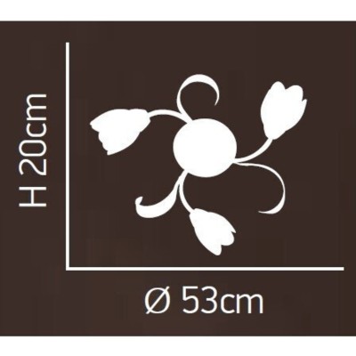 Πλαφονιέρα Οροφής Art Maison Kenji 53εκ. Μπεζ με Ντουί E14