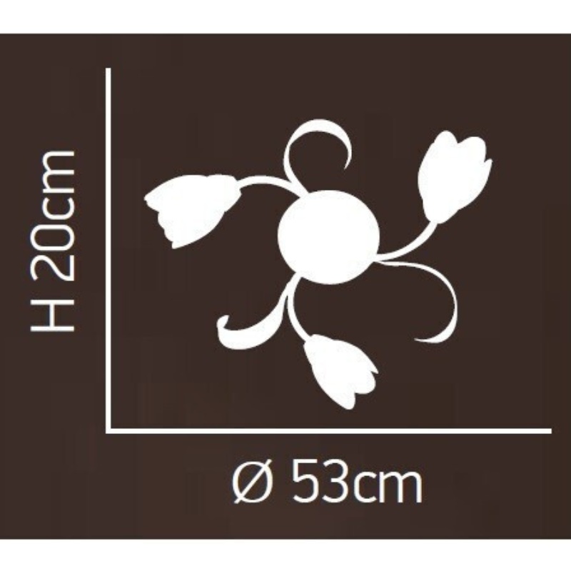 Πλαφονιέρα Οροφής Art Maison Kenji 53εκ. Μπεζ με Ντουί E14